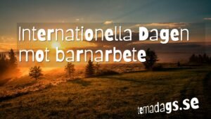 Juni 5 internationella dagen mot barnarbete