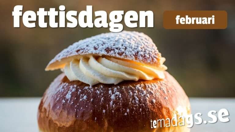 Semla eller fettisdagsbulle på fettisdagen.
